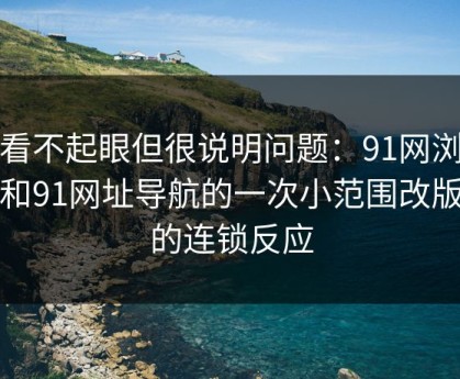 乍看不起眼但很说明问题：91网浏览器和91网址导航的一次小范围改版后的连锁反应