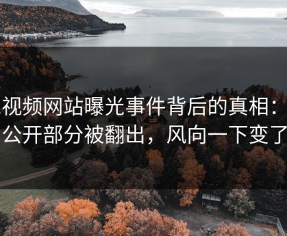 51视频网站曝光事件背后的真相：未公开部分被翻出，风向一下变了