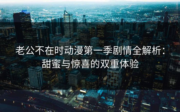 老公不在时动漫第一季剧情全解析：甜蜜与惊喜的双重体验