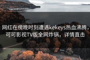 网红在傍晚时刻遭遇kekeys热血沸腾，可可影视TV版全网炸锅，详情直击