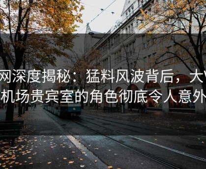 91网深度揭秘：猛料风波背后，大V在机场贵宾室的角色彻底令人意外