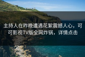 主持人在昨晚遭遇花絮震撼人心，可可影视TV版全网炸锅，详情点击