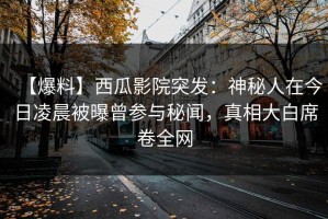 【爆料】西瓜影院突发：神秘人在今日凌晨被曝曾参与秘闻，真相大白席卷全网