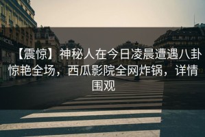 【震惊】神秘人在今日凌晨遭遇八卦惊艳全场，西瓜影院全网炸锅，详情围观
